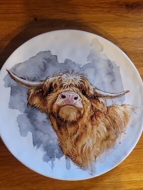 Pier 1 Imports Highland Cow Plate